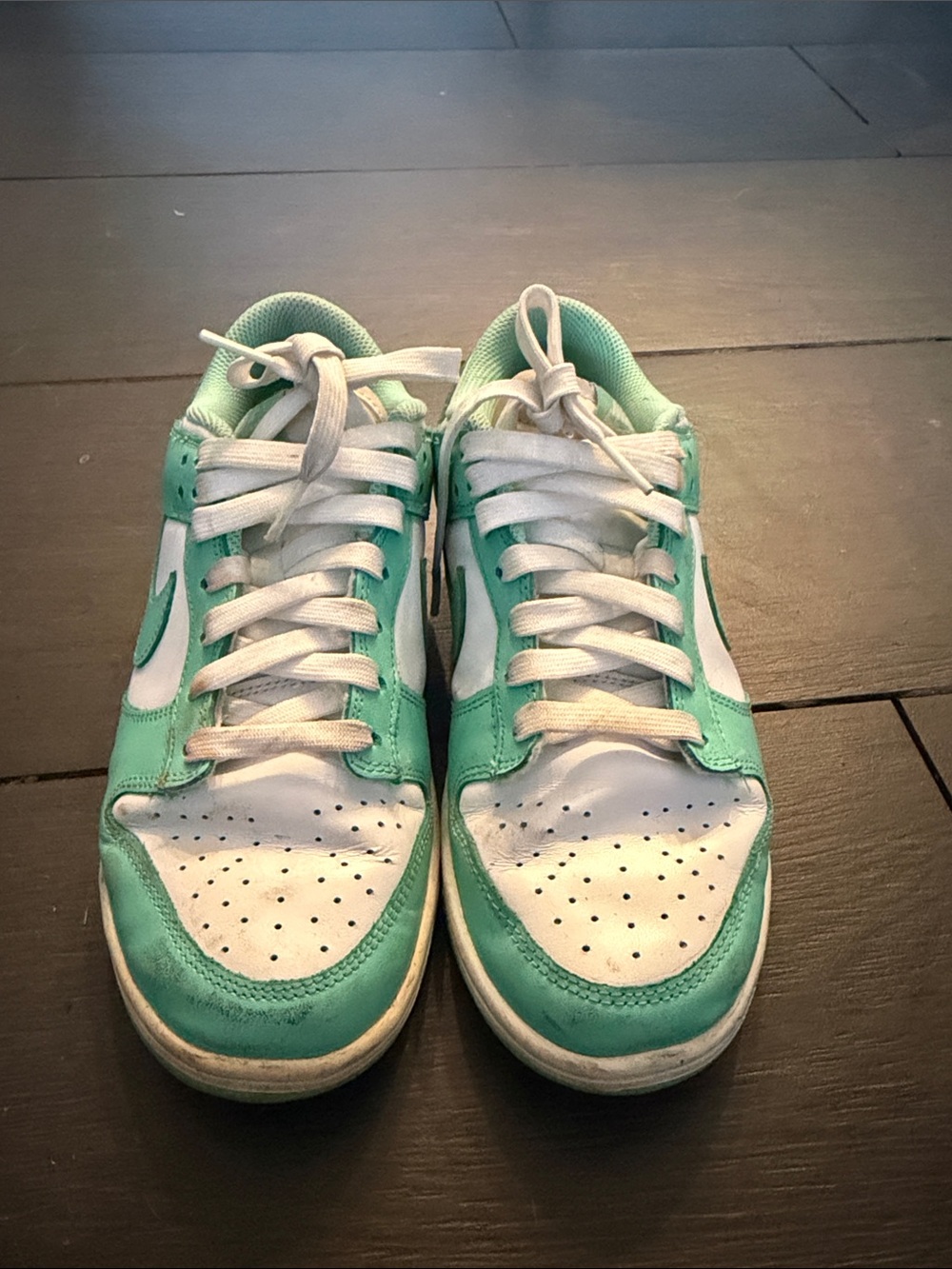NIKE low dunk, womens in GREEN GLOW